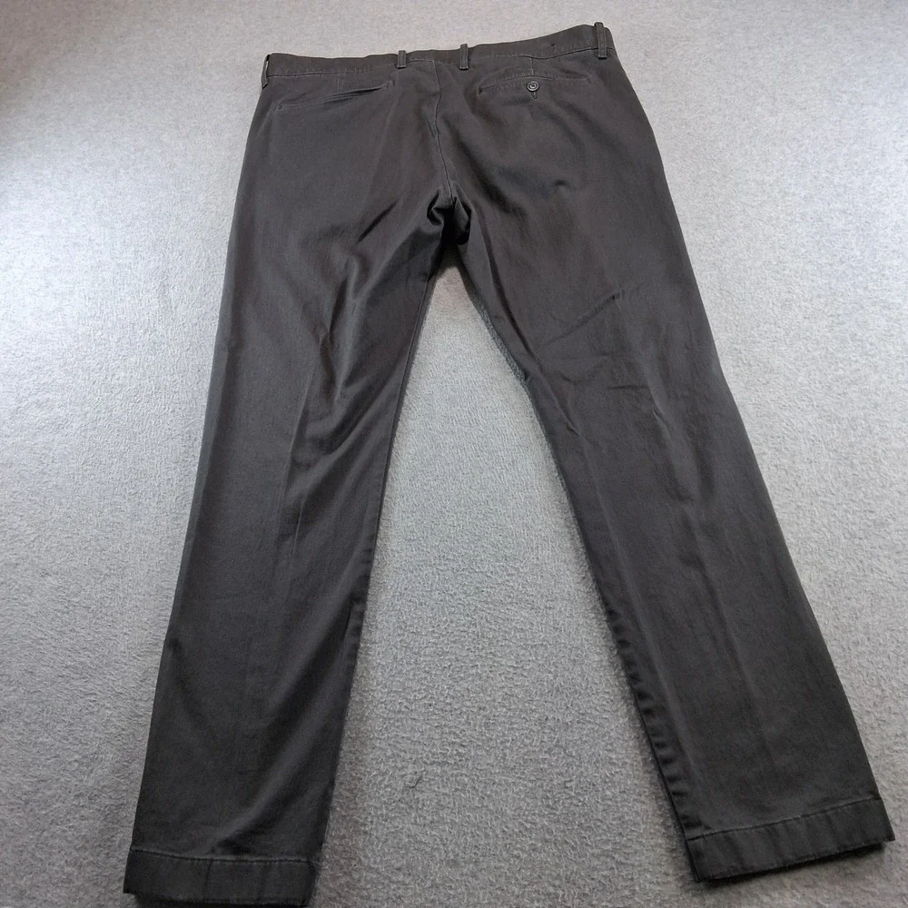 J. Crew Chino Pants Mens 36x32 Charcoal Gray 484 Slim Stretch Cotton